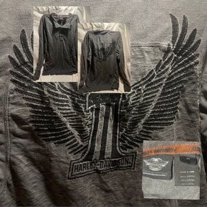Harley-Davidson Gray Long Sleeve Shirt